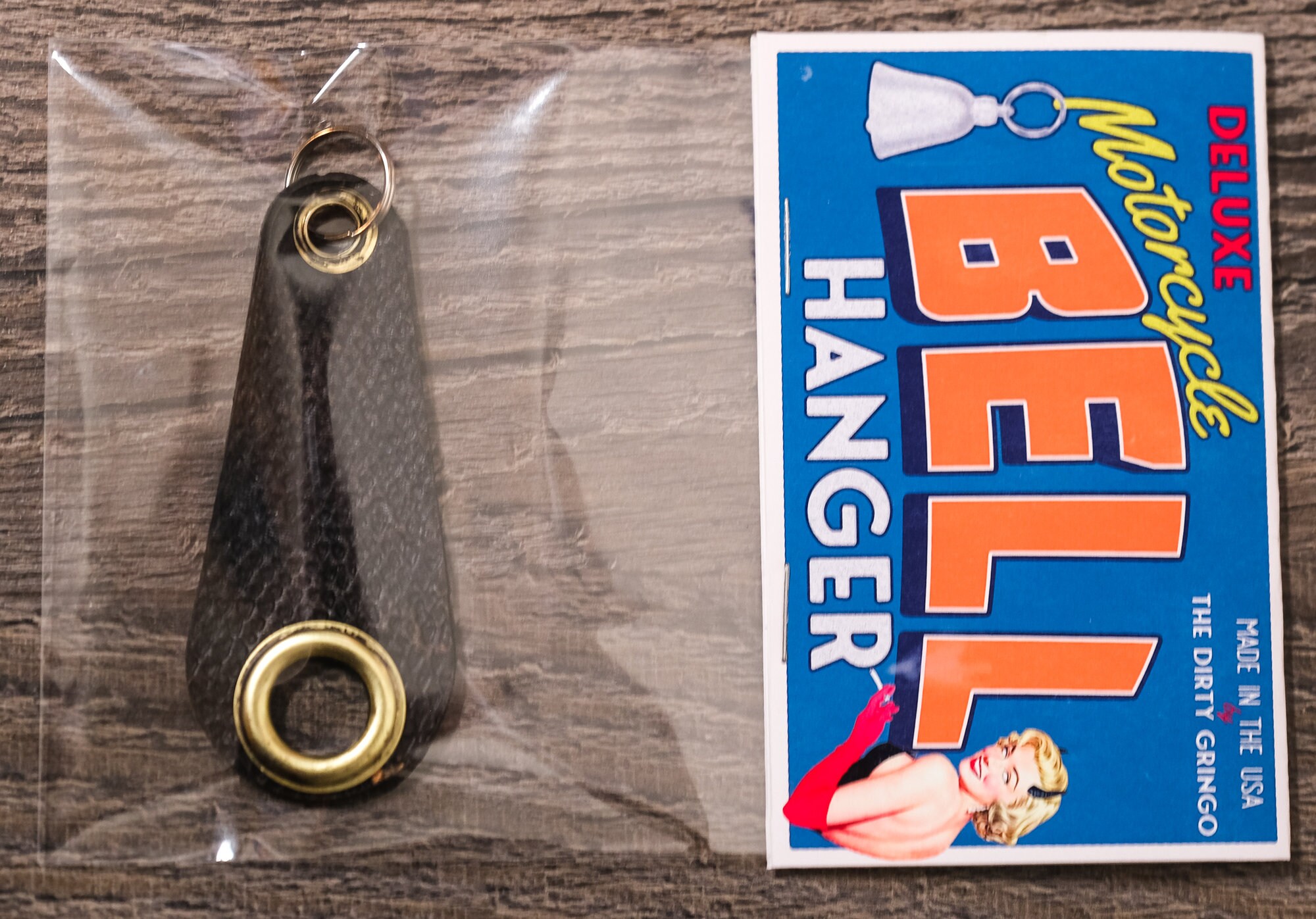 Motorcycle Gremlin Bell Hanger Python Snake Black Leather Luck Etsy