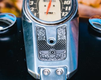 Custom Engraved Enamel Metal Dash Panel Insert Harley Davidson 2018-2026 Fat Boy