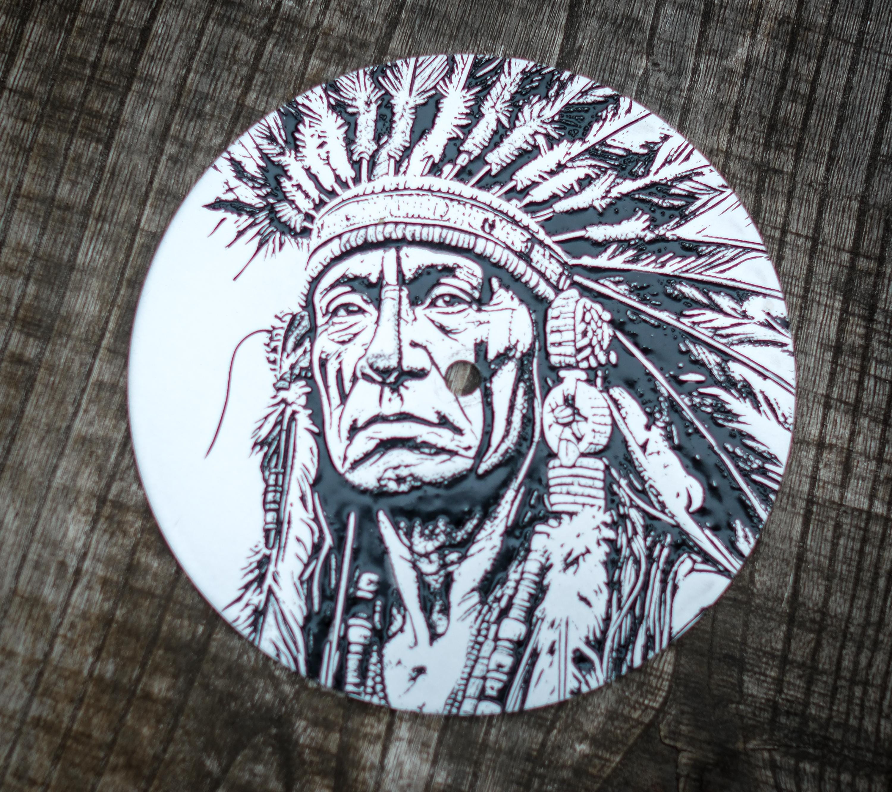 Indian Chief Engraved Air Filter Cover Cap 5.5” Motorcycle Cleaner