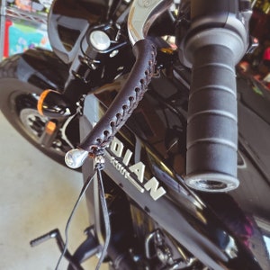 Premium Black Distressed Leather Motorcycle Indian Scout and Chief all years (Pair)