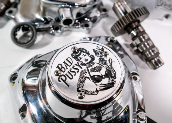Custom Engraved Timing Points Cover Bad Pussy Cat Flash Tattoo