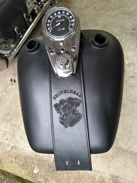 Shovelhead 3 Light Tank Leather Gas Tank Panel Bib Harley Davidson