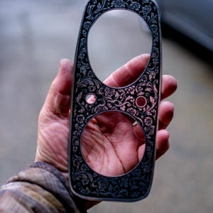 Engraved Scrollwork Metal dash console insert Upper Half Only  FXR  Harley fits Harley Davidson by The Dirty Gringo