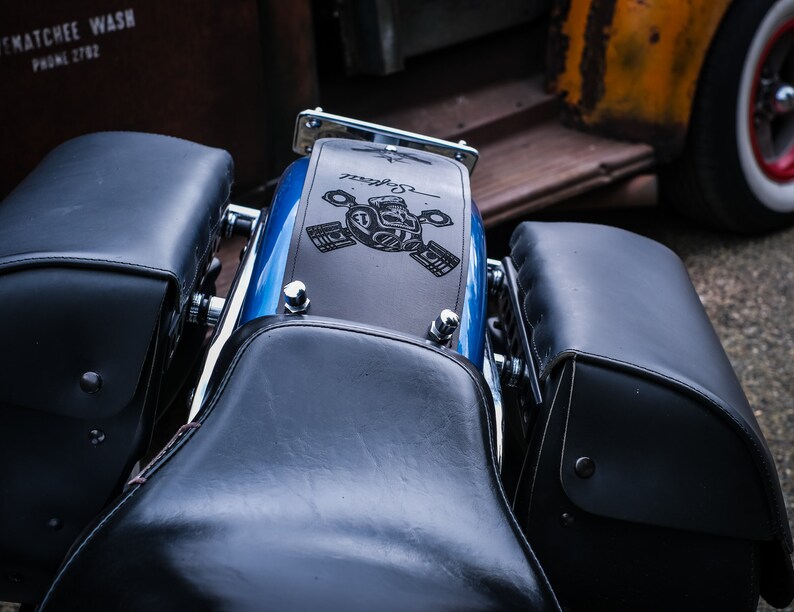 Rear Fender Bib Harley Davidson Softail Black Leather 13 Etsy