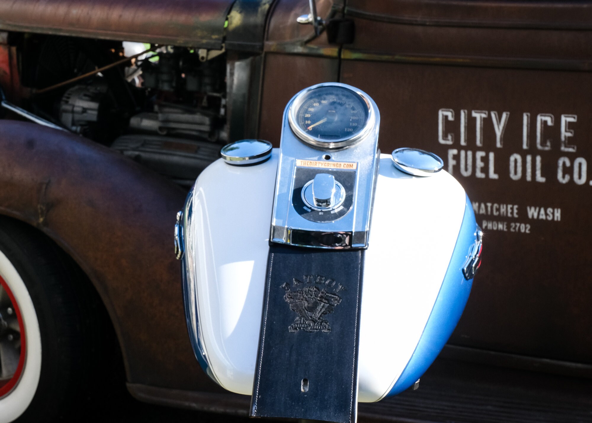 Harley Davidson Leather Fuel Gas Tank Panel Bib Fat Boy Etsy Australia