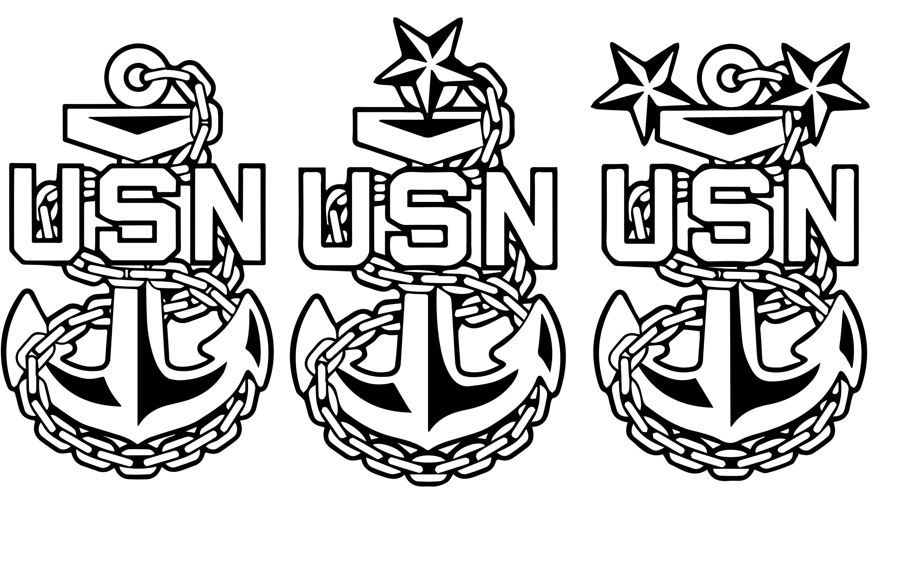 SVG Files US USN Chief Senior and Master Fouled Anchors for | Etsy