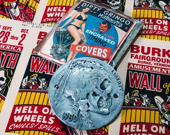 Couvercle de calage sculpté Shovelhead Wicked Dead Indian Chief 1980 pour Harley Davidson Big Twin