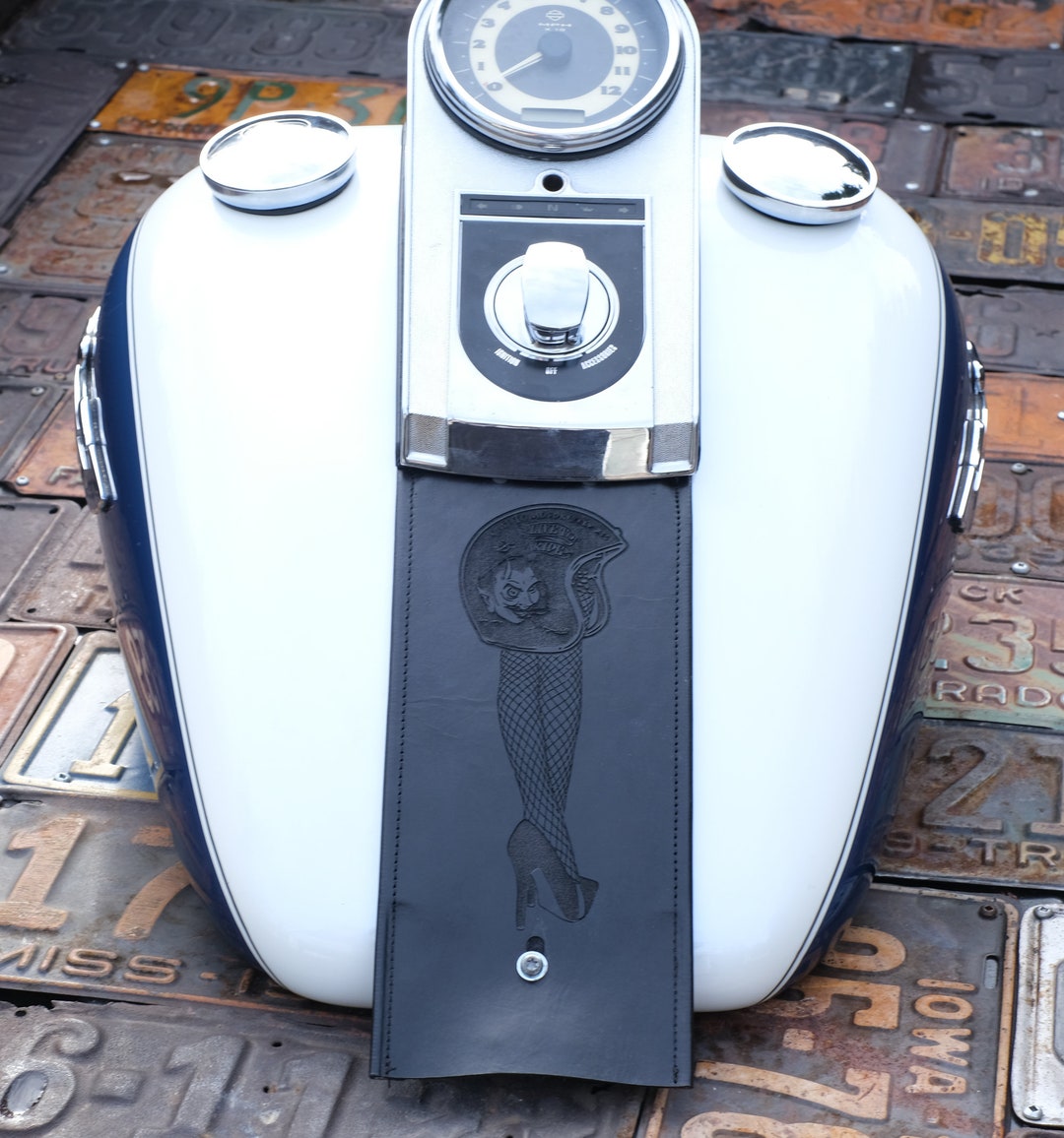 Harley Davidson Leather Fuel Gas Tank Panel Bib Sexy Legs Etsy
