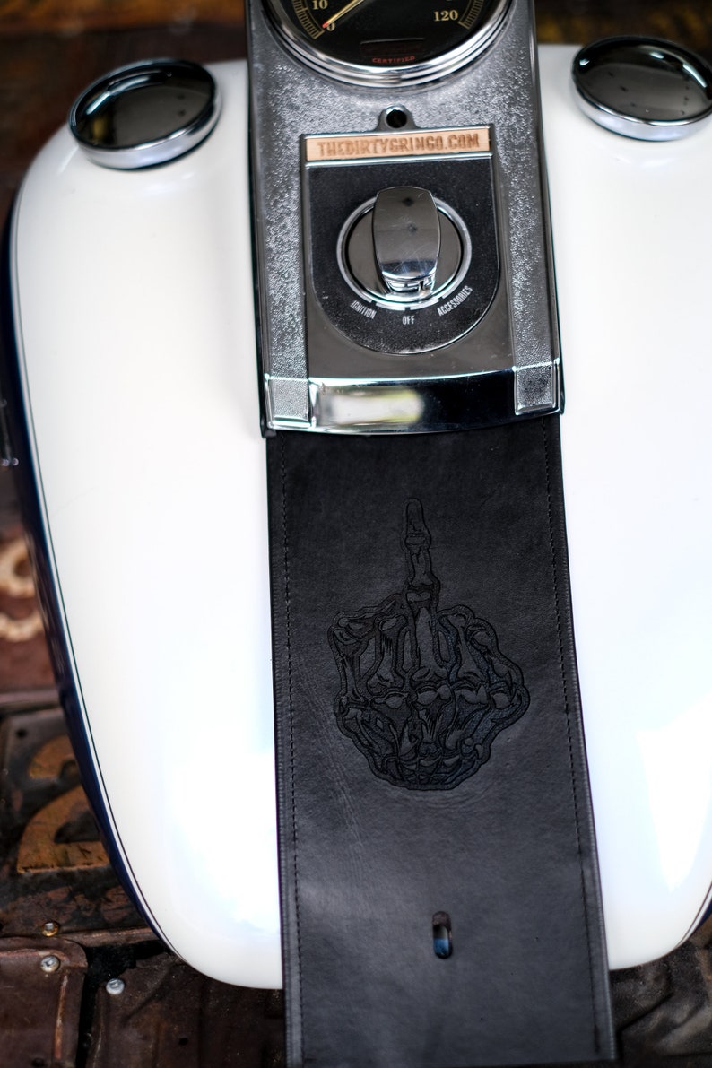 Harley Davidson Leather Gas Tank Panel Bib Softail Bone Etsy