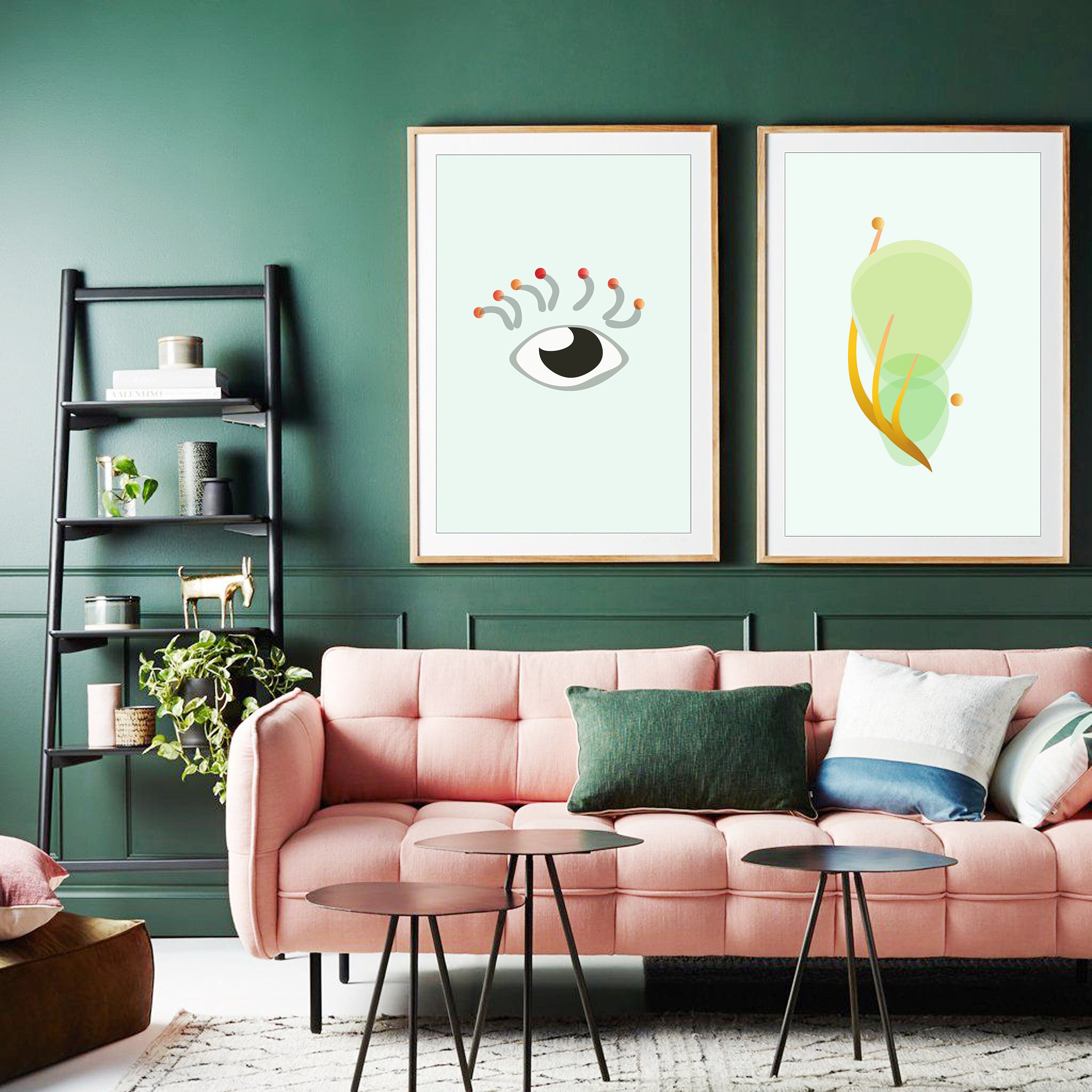 Impresiones únicas arte abstracto de la pared arte arte | Etsy