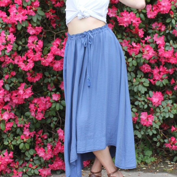 Maxi Rock/ Rock in Blau/ Boho Rock