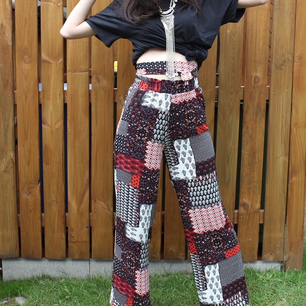 Hose aus Viskose /Boho Hose/ Batik/Hippie/Hose mit Muster