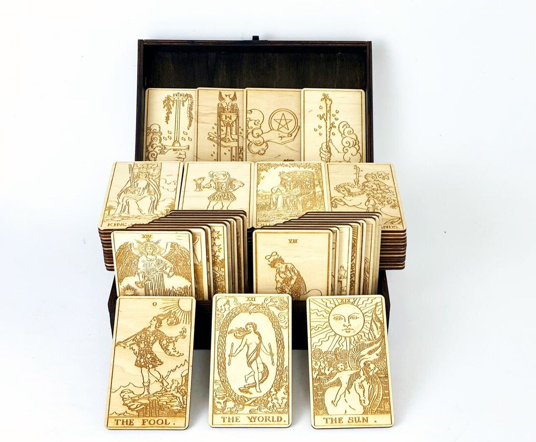 Tarot Card Deck Tarot Deck Cards Custom Tarot Deck Wooden Etsy