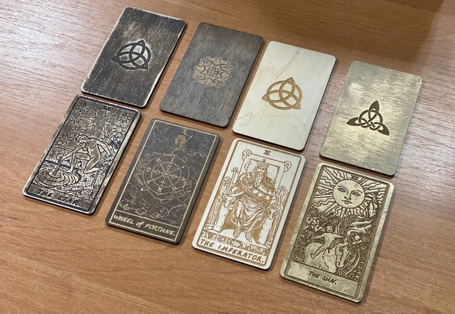 Tarot Card Tarot Cards Custom Tarot Laser Engraving Wooden Etsy