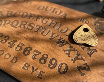 Ouija board & planchette, wooden talking spirit board, esoteric magic gift, fortune teller boards tools