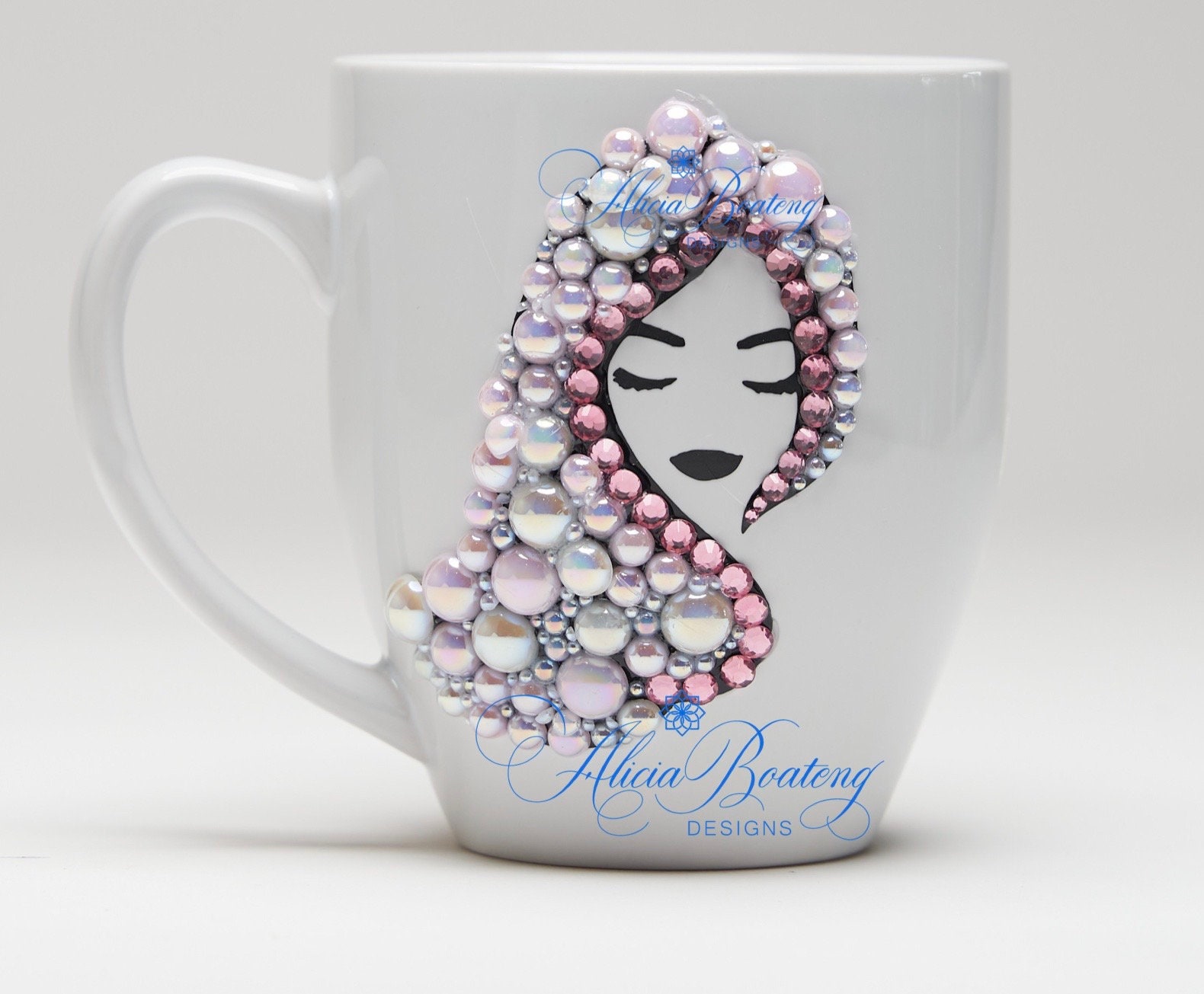 Bling taza AFRO Glam Colección Alyssa Rosa / perlas taza de - Etsy España Bling taza AFRO Glam Colección Alyssa Rosa / perlas taza de - Etsy España