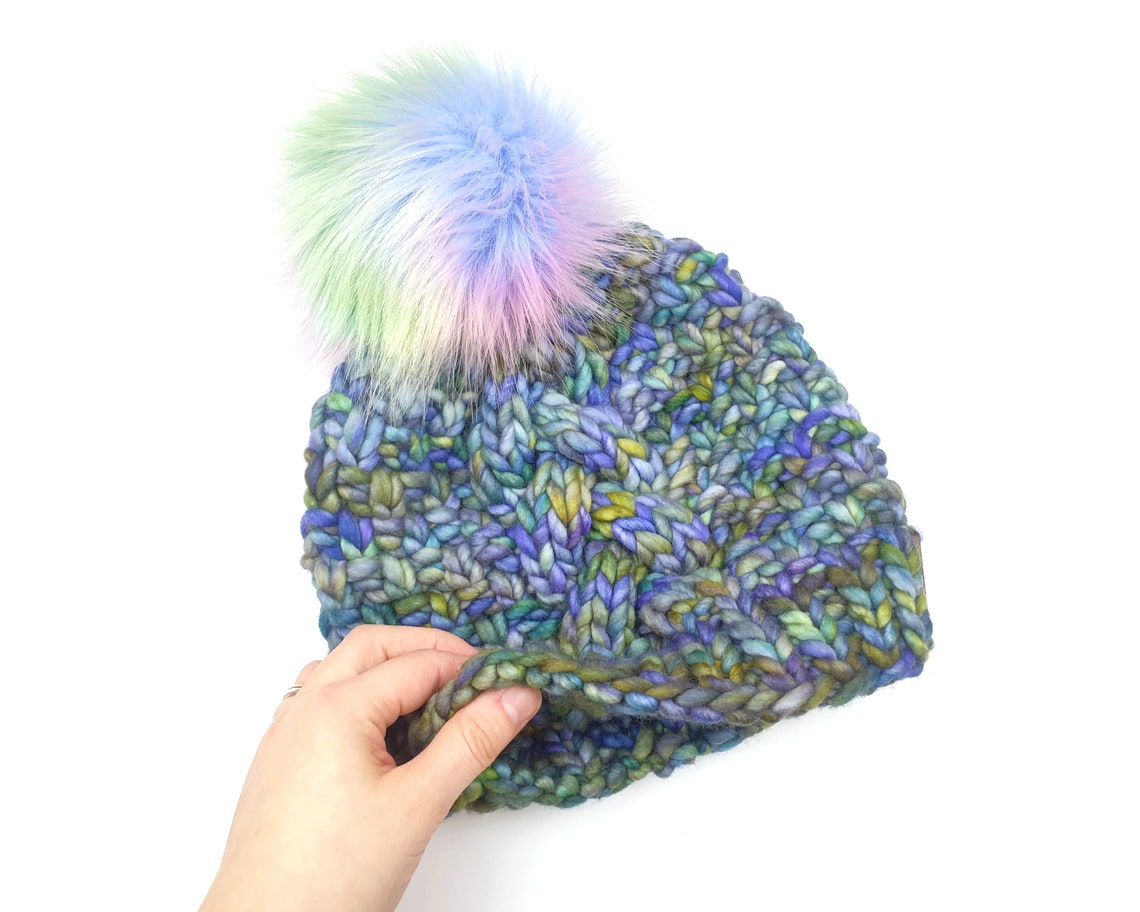 merino wool bobble hat