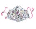 Liberty Wild Flower Triple Layer Washable Women's Face Mask with Filter Pocket, Adjustable Ear Loops Toggles, Optional Removable Nose Wire 