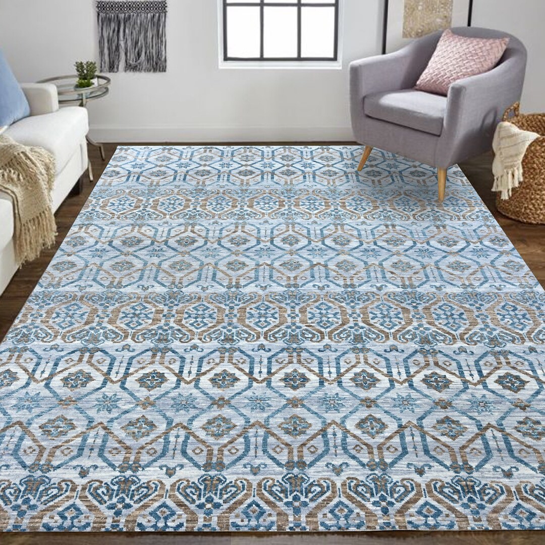 9x12 Tradition Rug Hand Knot Rug Area Wool Rug for Living Room Unique ...