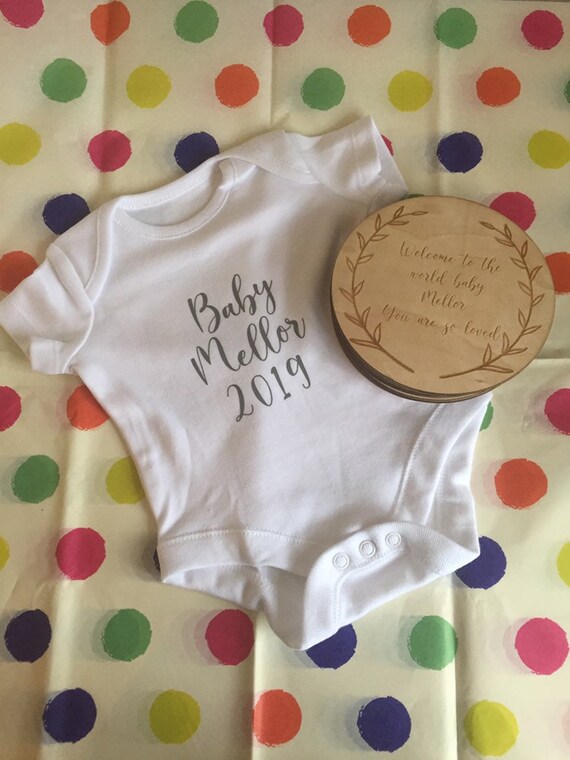 etsy personalised baby grow