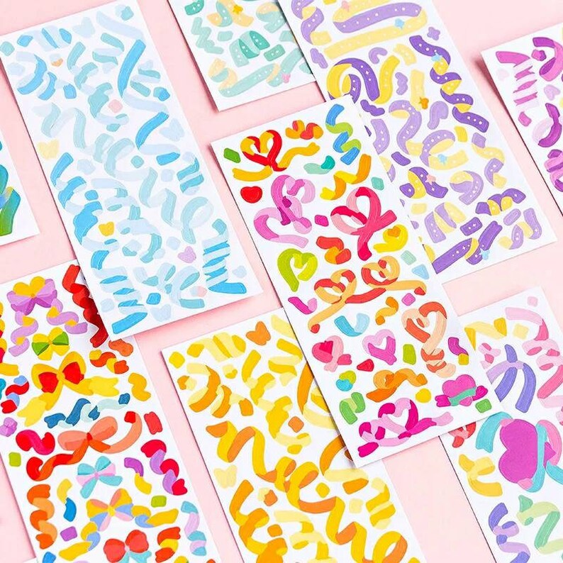 korean inspired polcos stickers confetti sticker cute kawaii etsy
