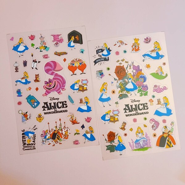 Alice in Wonderland sticker for journaling - stationery korean stickers Scrapbook Craft journal planner creative stickers kpop