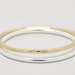 Double Ring With 2 Rings in 2 Colors, Recycled Sterling Silver 18K Gold ...