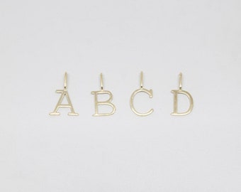 Pendant letter letter pendant solid gold 14 carat recycled