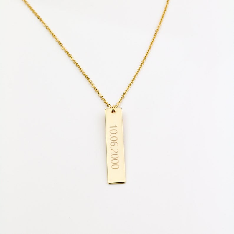 Custom Roman Numerals Necklace with Birthstones / Christmas, Birthday, Mothers day or Valentine's Day Gift / gift for her image 6