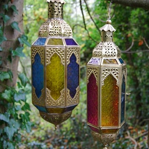 Moroccan hanging lanterns electric clearance