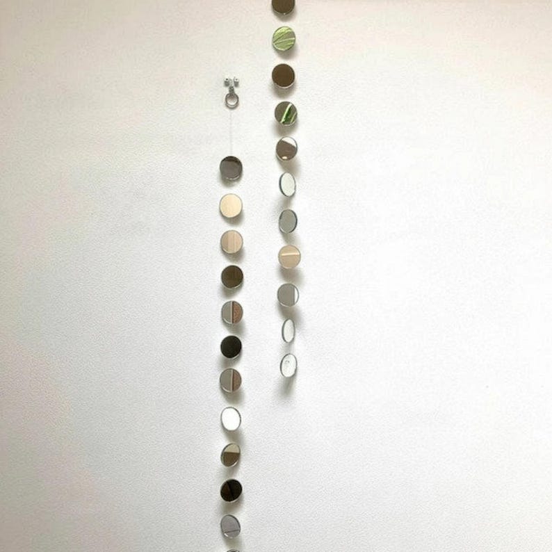 Mirror Garland, Glass Mirror String Light Catcher, Hanging Sun Catcher ...