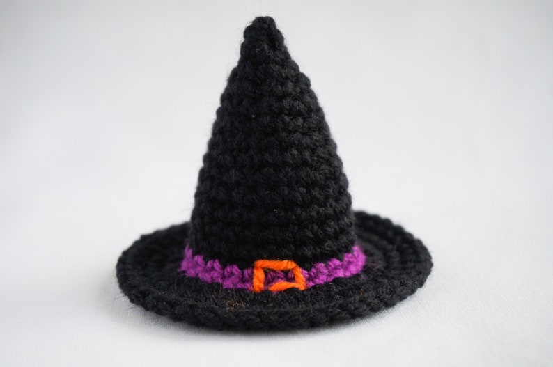 Halloween Crochet Mini Witch Hat Pattern Beginner Witchcraft Etsy