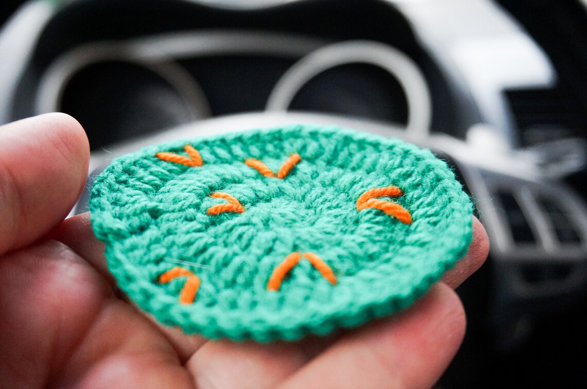 Cactus /cacti Crochet Car Coasters Set of 2 CROCHET PATTERN Etsy