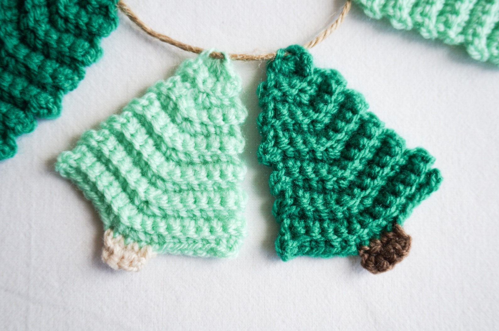 Christmas tree garland CROCHET PATTERN. Holiday garland for Etsy