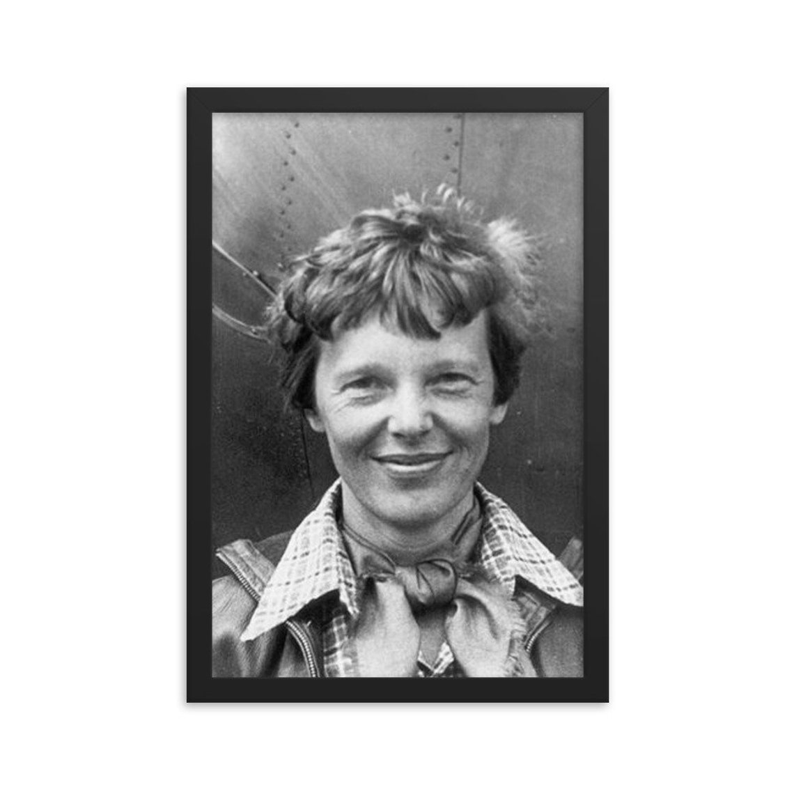 Amelia Earhart Framed Portrait Wall Art Iconic Americana - Etsy