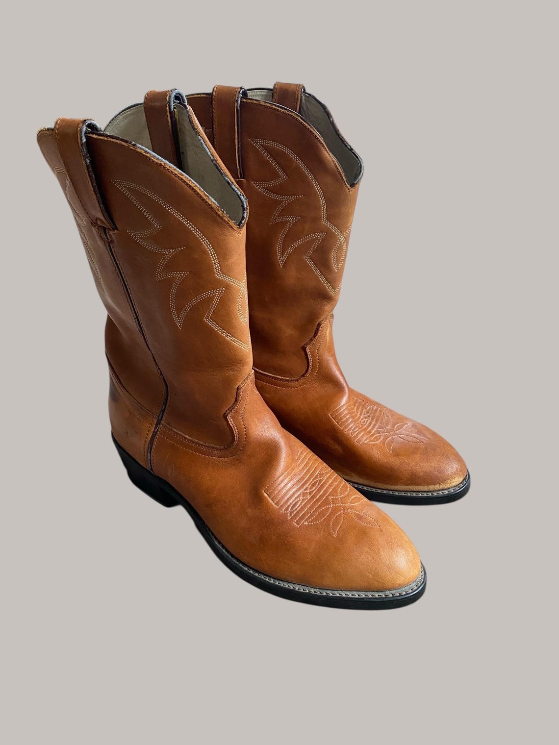 Durango Vintage Rich Brown Cowboy Boots size 9.5 EE, foto 3 di 5