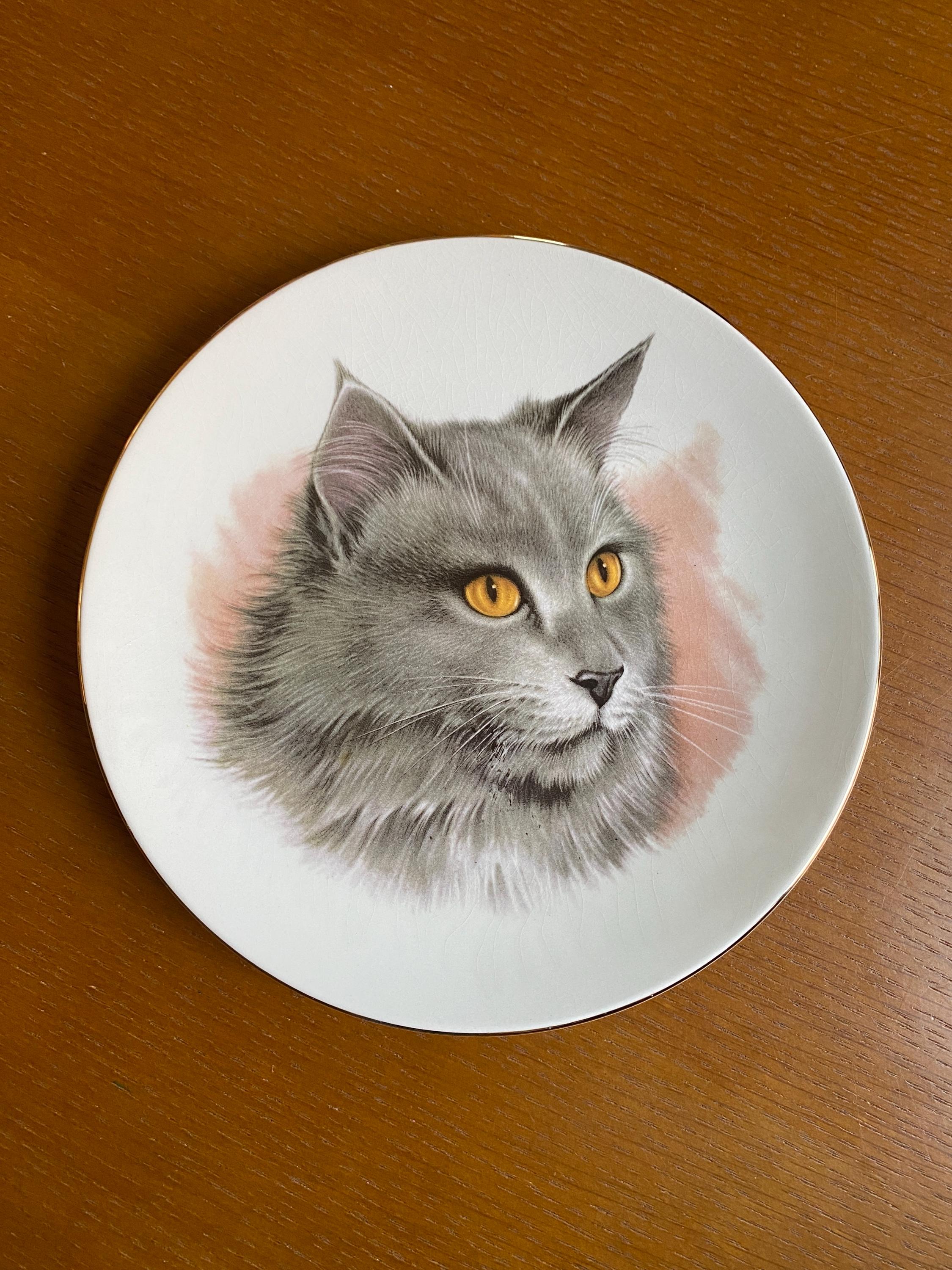 Vintage cat plate - Etsy 日本