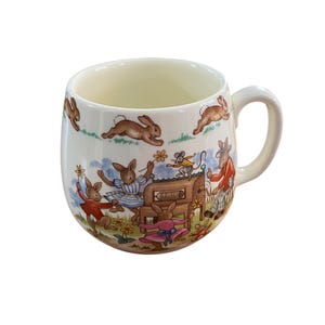 Vintage Bunnykins Mug, Bunnykins Cup, Ceramic, Royal Doulton, Christening, Baby Shower, Rare