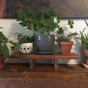 Handmade Barnboard Plant Riser: Rustic Wood Side Table