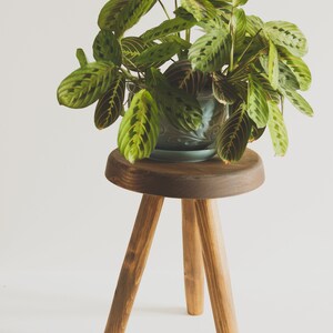 Reclaimed Wooden Handmade Tripod Stool. The Morrison Tripod Stool. Handcrafted in PEI image 7