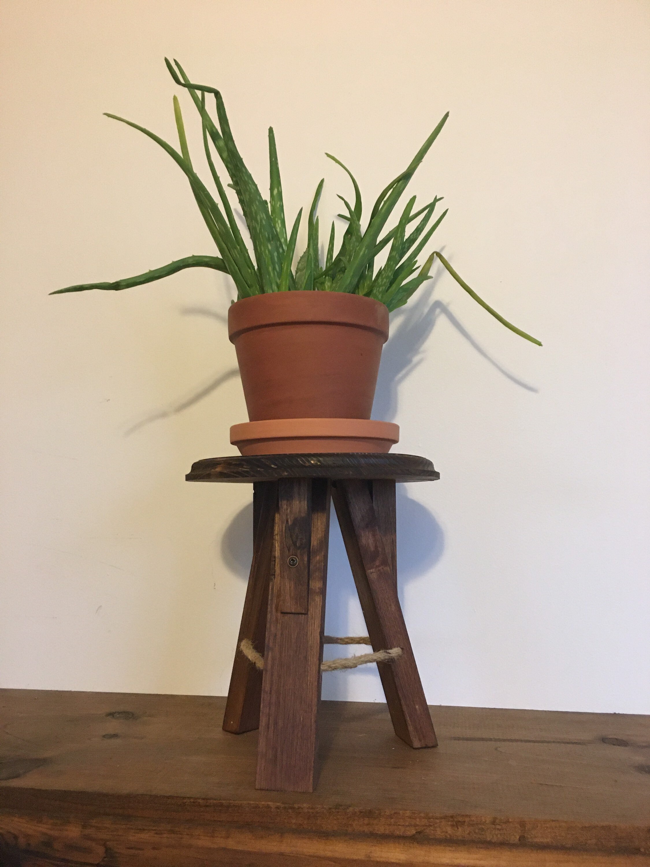 Barnboard Tripod Plant Stand. Reclaimed Barnboard Small Stool. Etsy