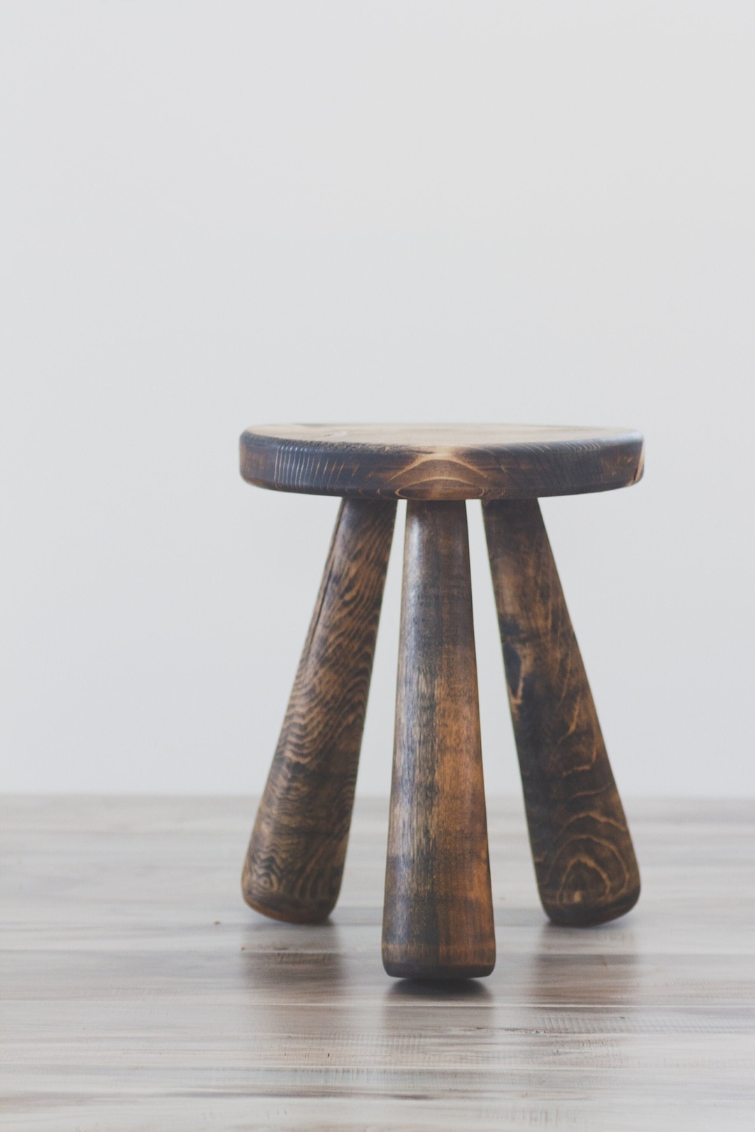 Club-legged Stool. Reclaimed Tripod Wooden Club Legged Stool - Etsy