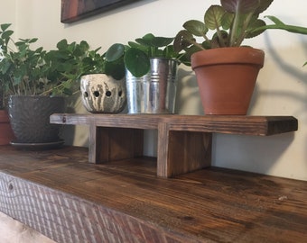 Handmade Wooden Plant Riser. Salvaged Barnboard Rustic Plant Riser. Elegant Repurposed Barn Wood Plant Stand