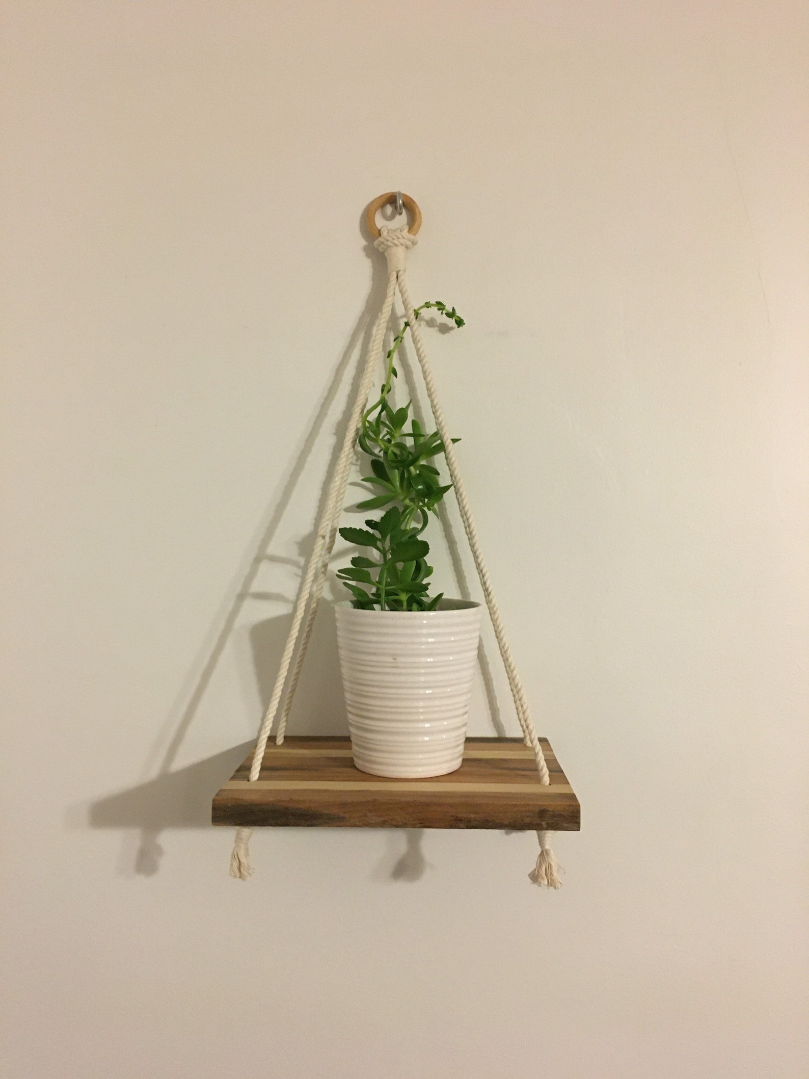 Reclaimed Handmade Wooden Floating Shelf. Floating Plant Etsy