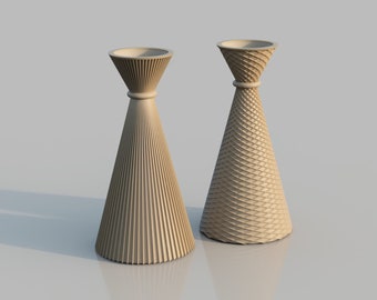 Pack 2 3D Vases / digital file / STL file / Ready for 3D printing / 3D STL Vase Pack / 3D printer files / MyLab 3D / 3D File /