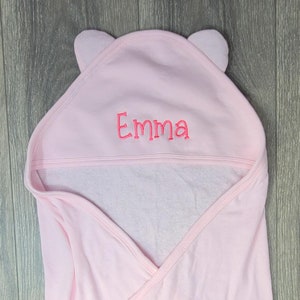 Personalized hooded baby towel, Baby bath towel with ears, Baby gift, Baby shower gift