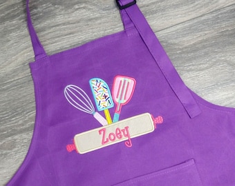 Valentine Gift for Kid Personalized Child Apron, Kid Apron, Child Baking Apron, Child Chef Apron, Adjustable Kitchen Children Baking Apron