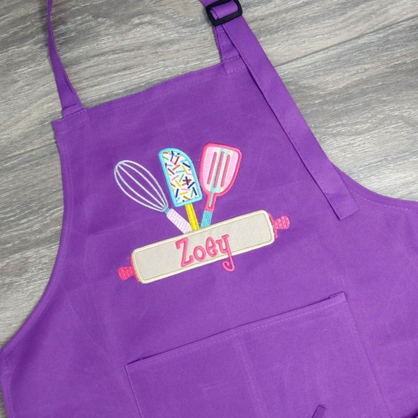 Valentine Gift for Kid Personalized Child Apron, Kid Apron, Child Baking Apron, Child Chef Apron, Adjustable Kitchen Children Baking Apron