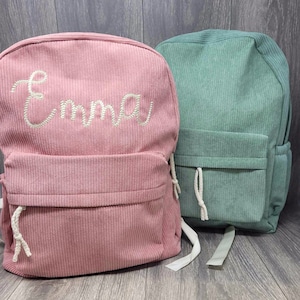 Personalized Corduroy Backpack, School Backpack, Baby Personalized Diaper Bag