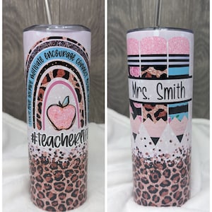 Teacher Appreciation Tumbler Gift, Personalized Teacher Tumbler, 20 oz Teacher Drinking Tumbler, Teacher Appreciation Gift, Back to School